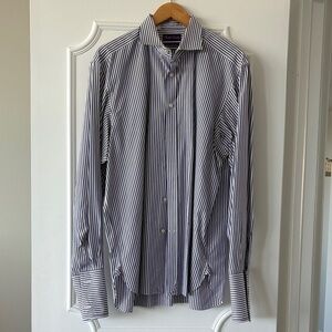 Ralph Lauren Black and White Striped Button-Up